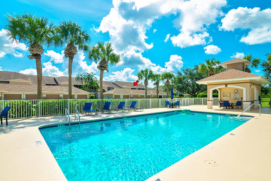 One of 7 heated community pools. This pool is located directly behind the condo.