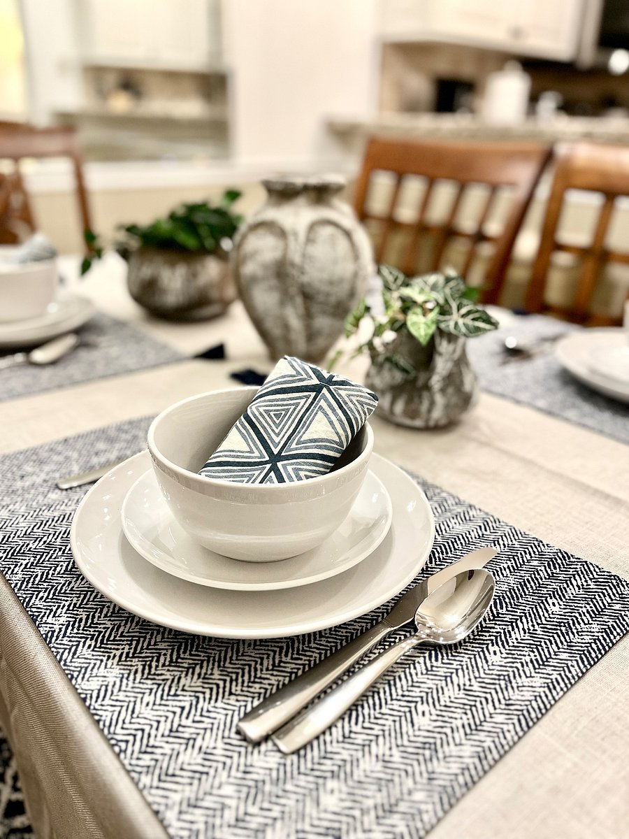 Table linens and dishwater.