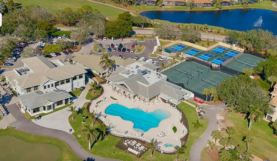 New heated resort-style pool, cafe, pro shop, pickle ball and tennis courts available with optional purchase of Membership Transfer