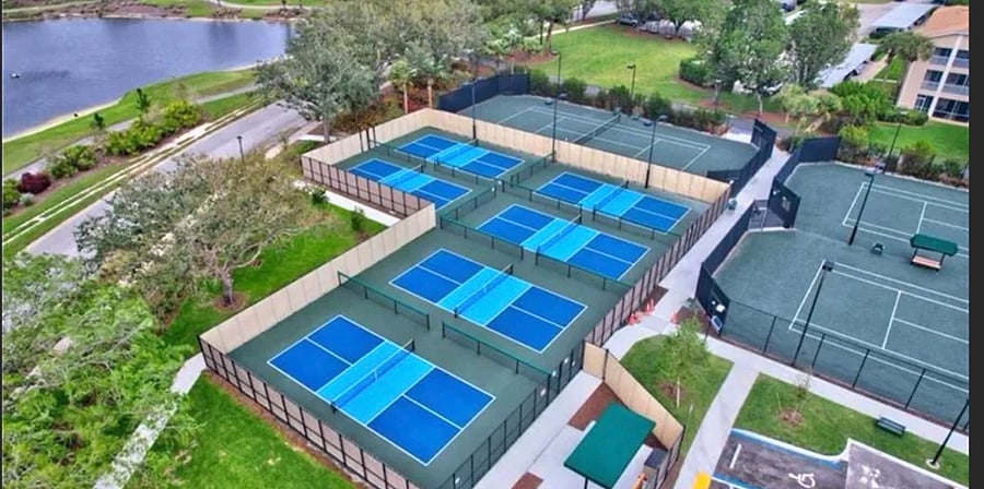 New pickleball and tennis courts.
