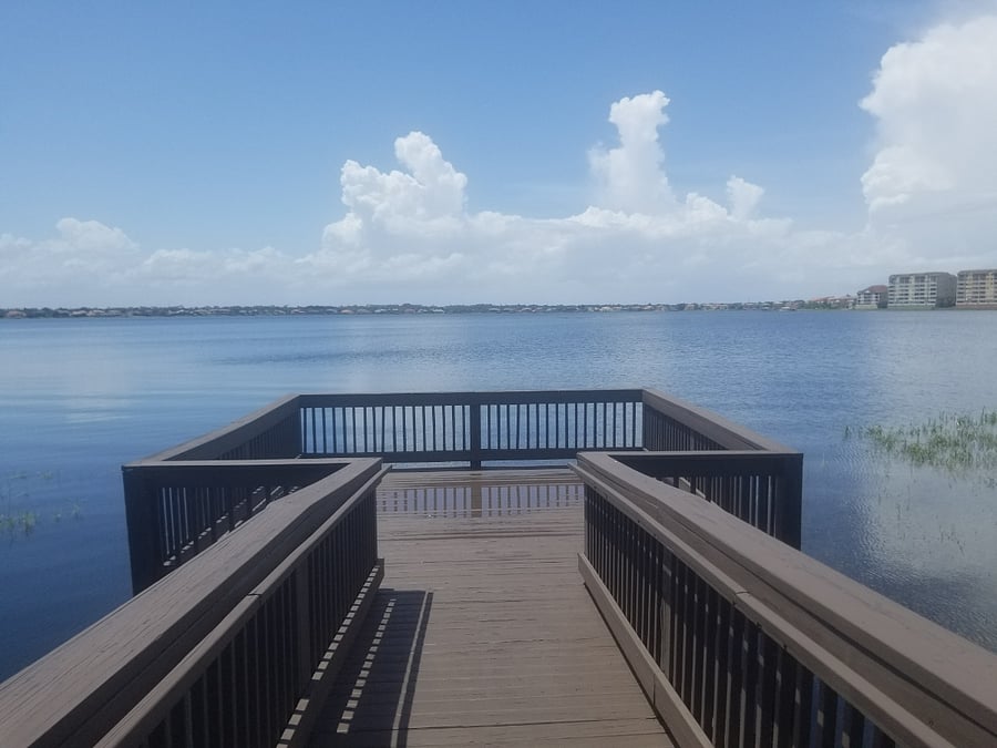 The community has a private pier that overlooks Big Sand Lake just a short walk from the apartment.