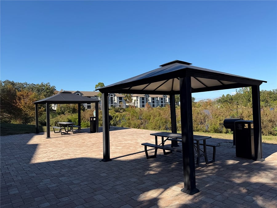 Grills throughout with additional covered seating