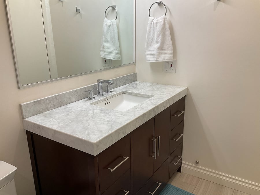Marble sink countertop