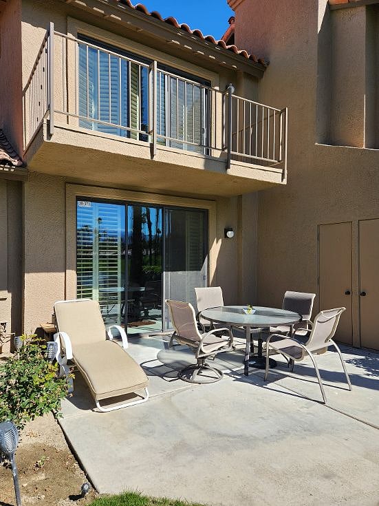 Patio facing the golf course