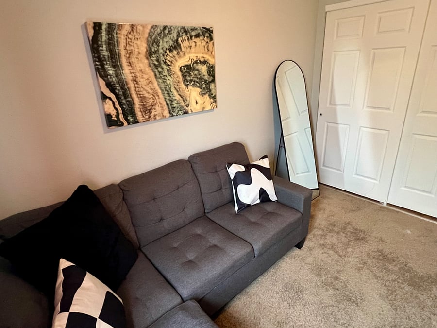 Guest bedroom 1/office area with large closet