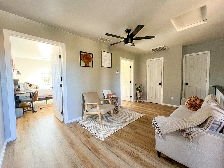 Loft angle 3 with bedroom doors open
