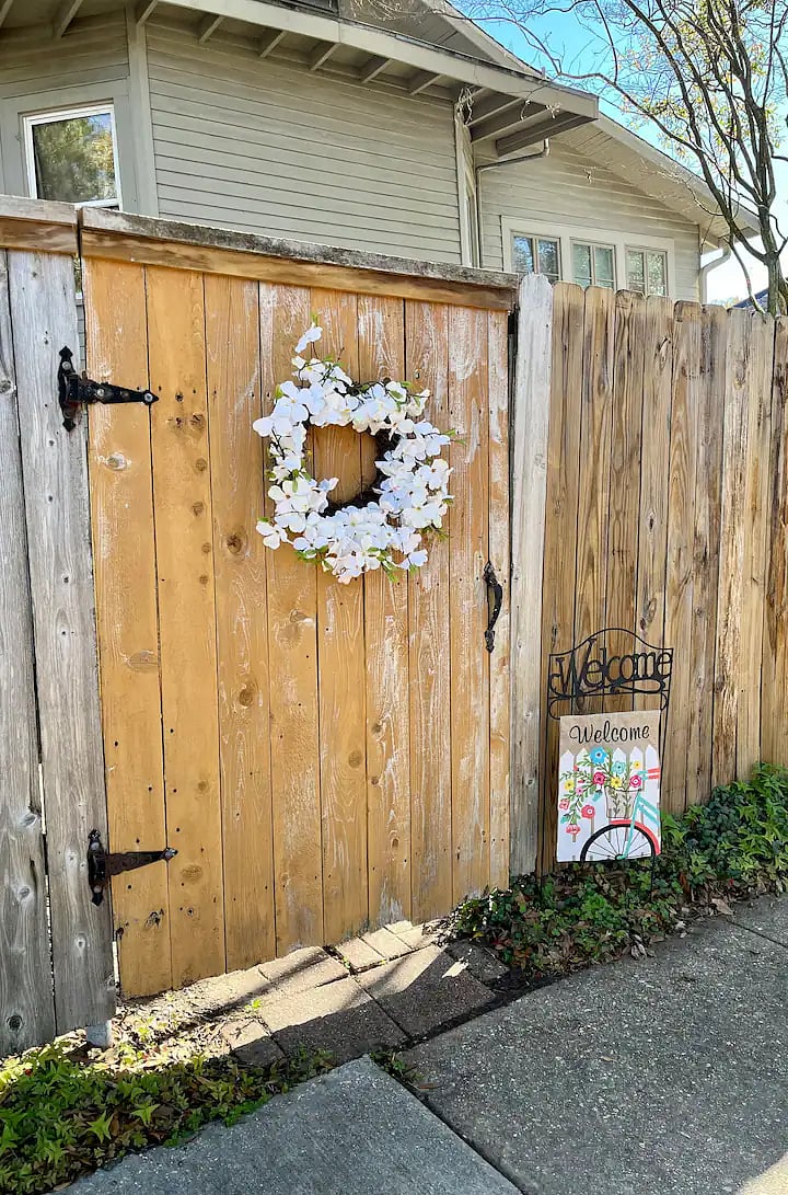 8' Privacy fence entrance.