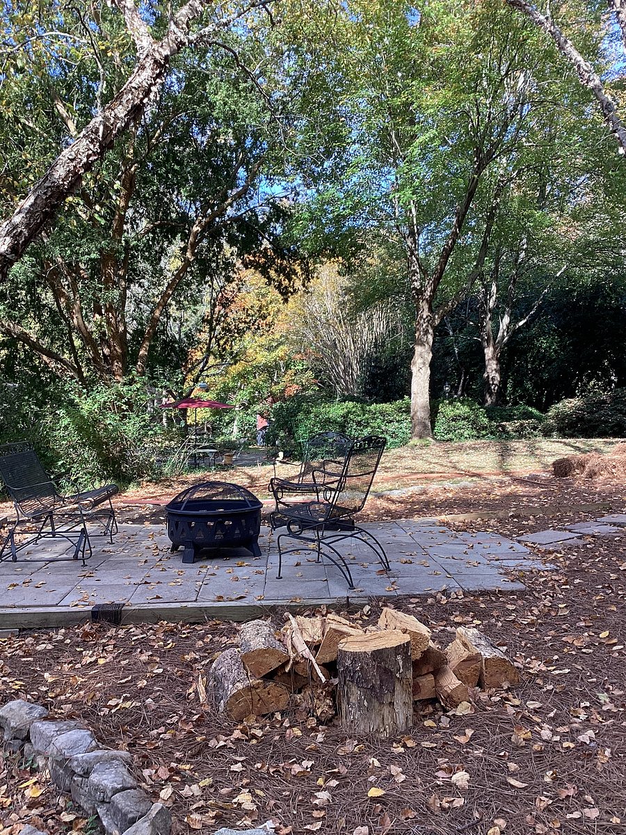 The farm has a number of inviting places to sit and enjoy nature.