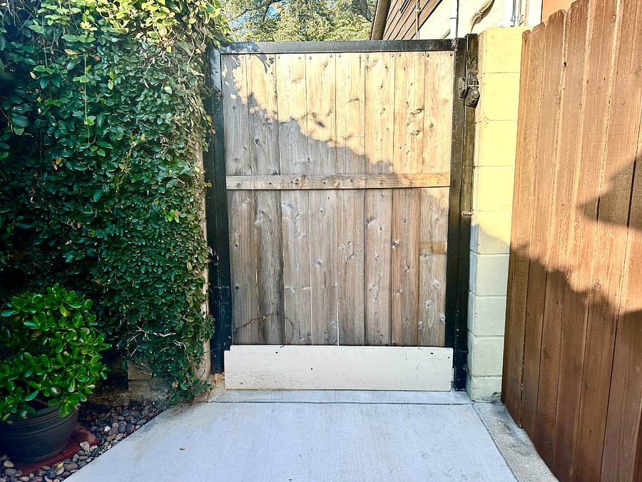 Gated private entrance