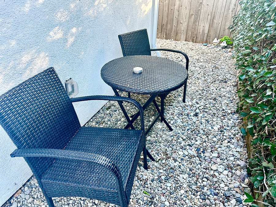 Outdoor seating. 