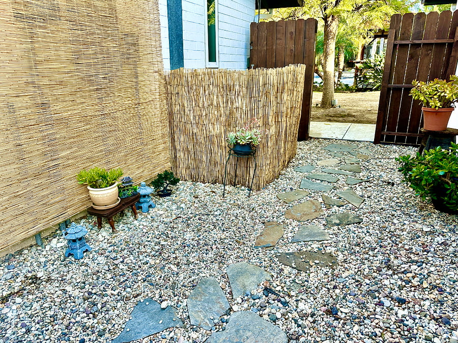 Outdoor zen garden.
