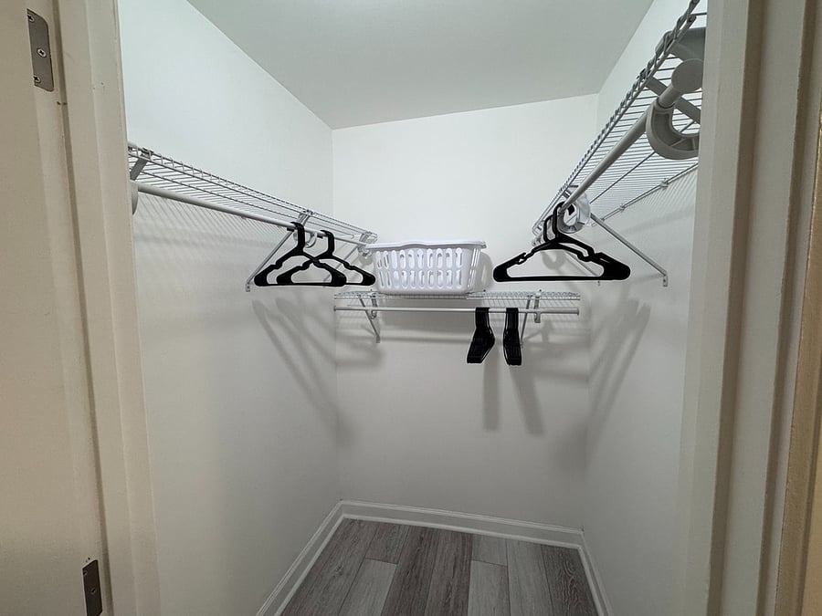 Walk in bedroom closet