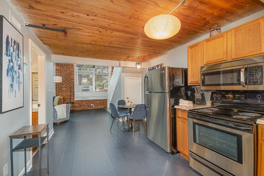 Kitchen and eating area