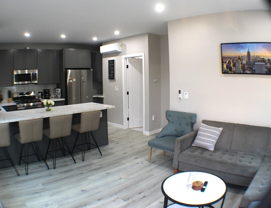 Spacious Living and Kitchen Area