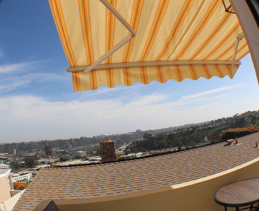 Balcony View with Automatic Awning for shade