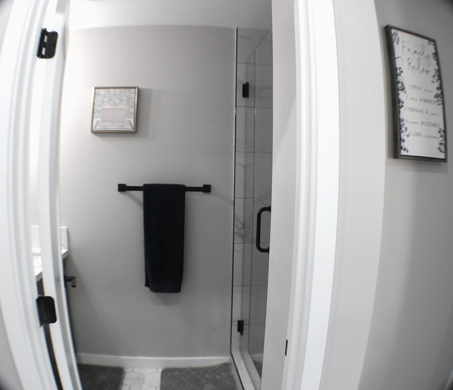 First floor bathroom with walk-in shower