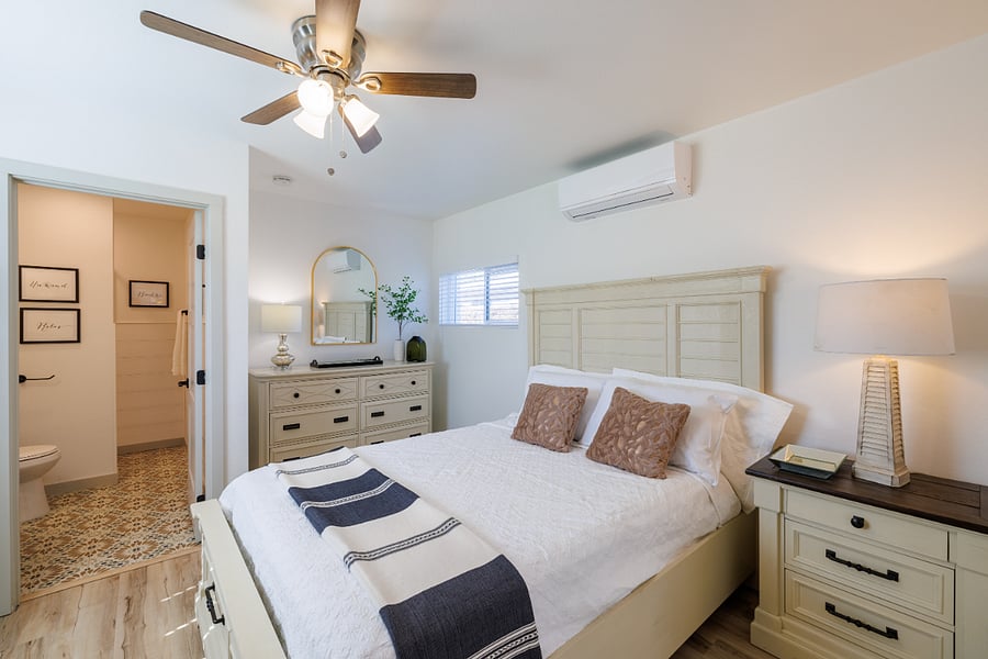 Large Bedroom with an amazing amount of storage!