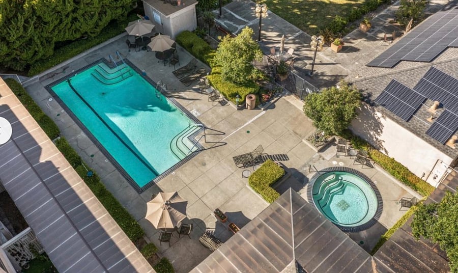 pool and jacuzzi