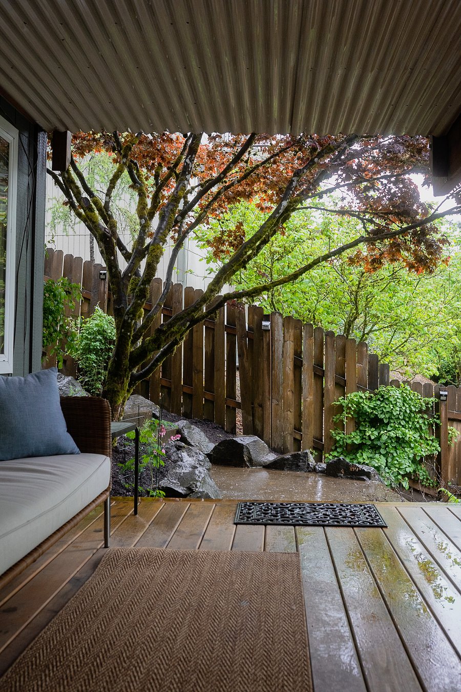 View from entrance and your private deck.