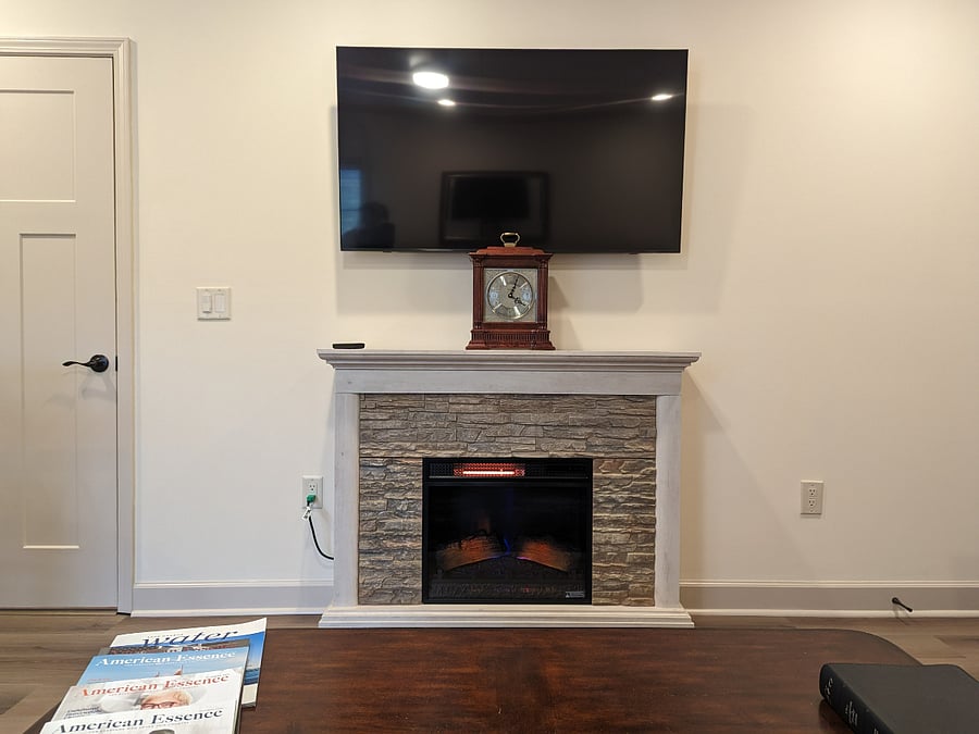 Warm yourself by the warm, cozy fire on cold winter days.
