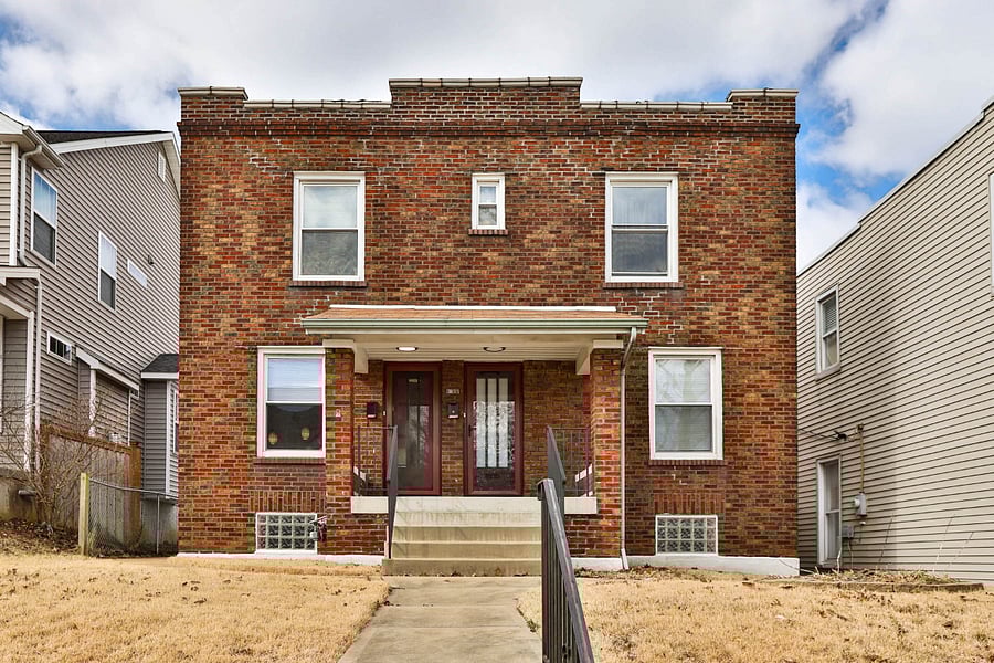 Classic one up/one down brick two family on charming quiet street on the Hill.