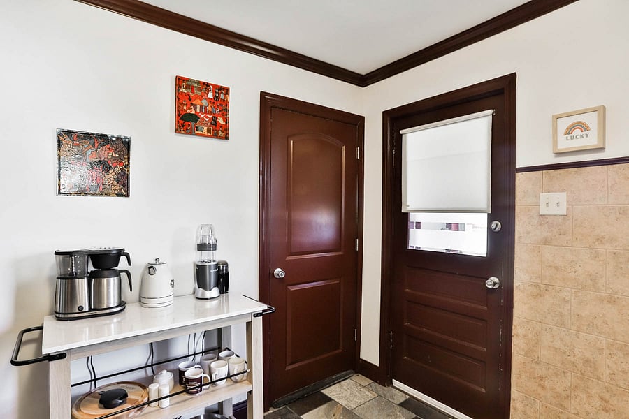 Coffee bar and smoothie station.