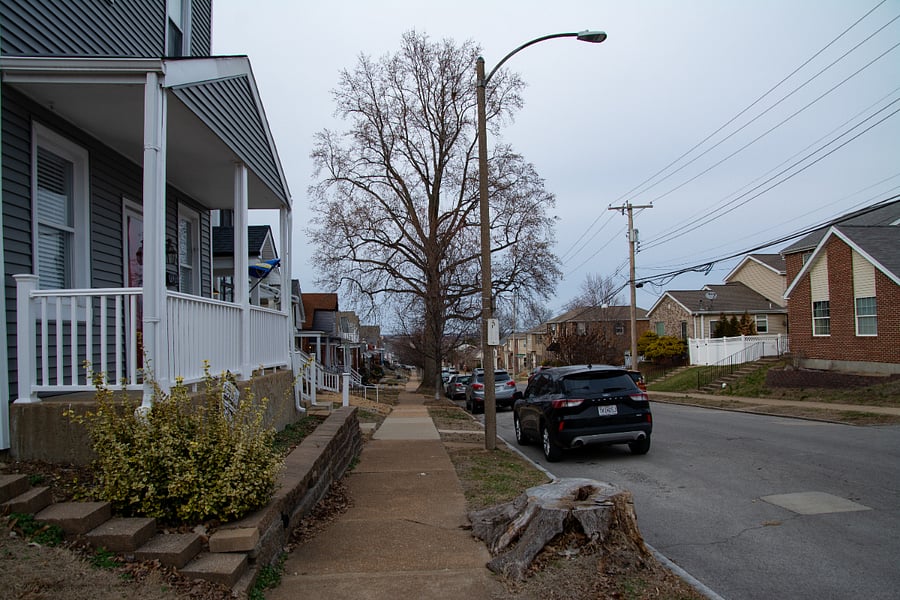 Quiet, charming street in the bustling old Italian historic neighborhood, The Hill.