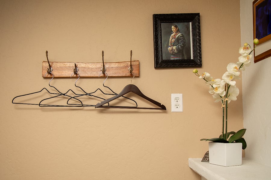 Fireplace Room - Coat hooks in room, standard closet in Living Room