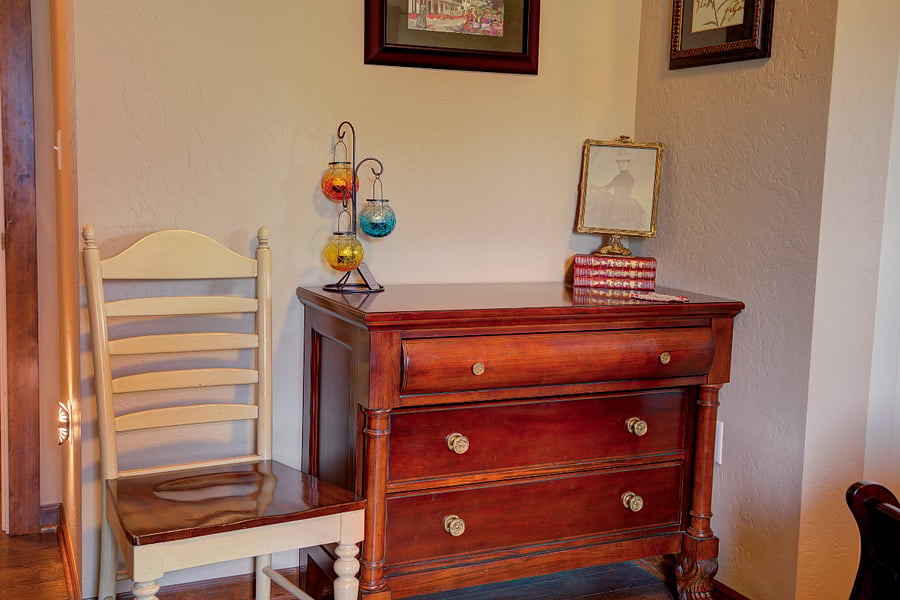 Rock Room - Dresser & extra upright chair.