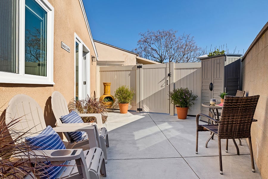 Enjoy the private patio