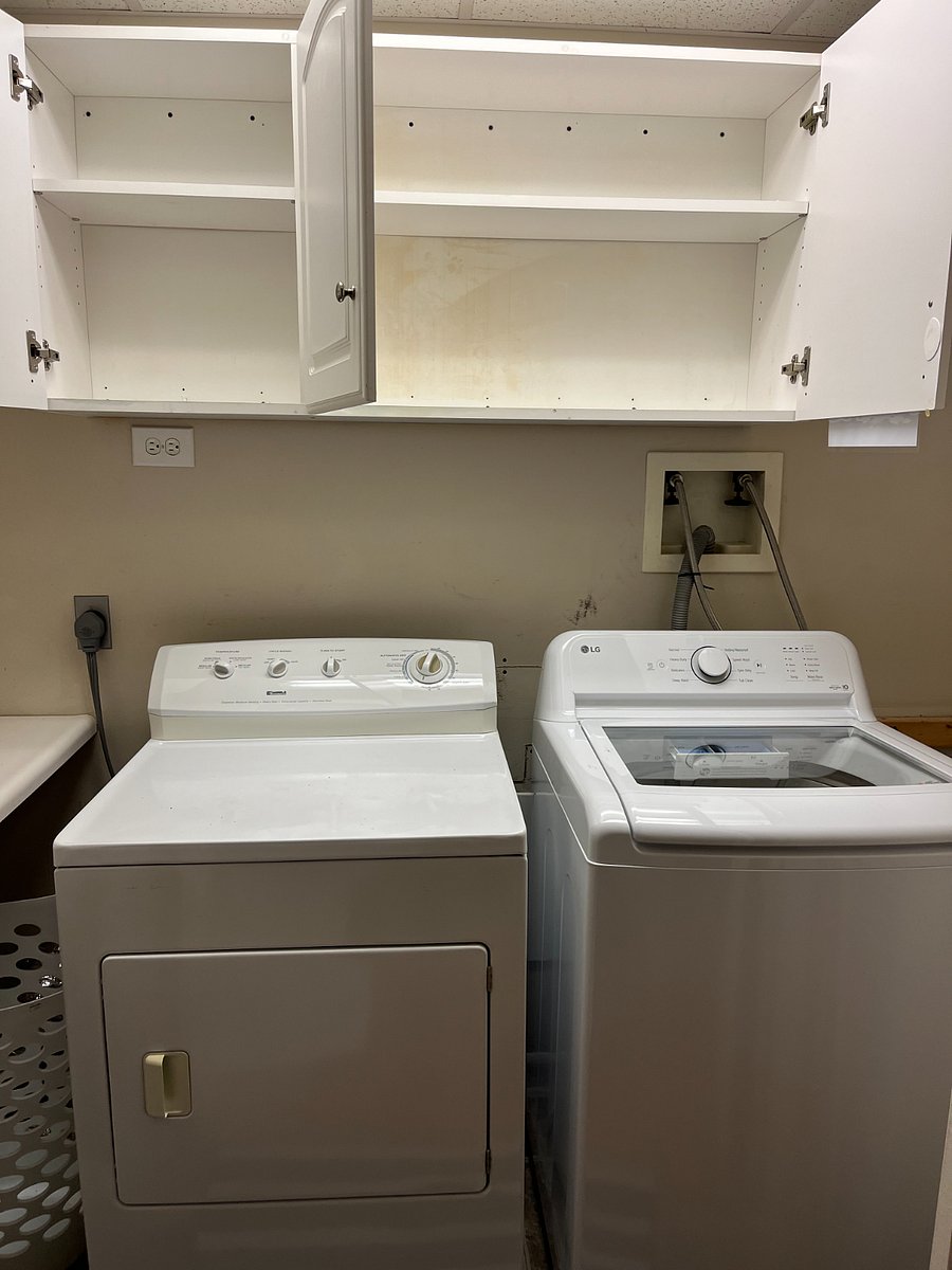 Full size washer dryer in unit. Not shared.