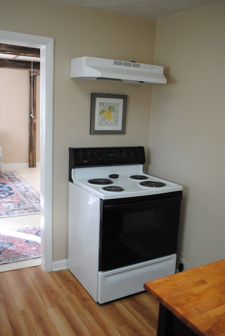 Full-sized electric range.