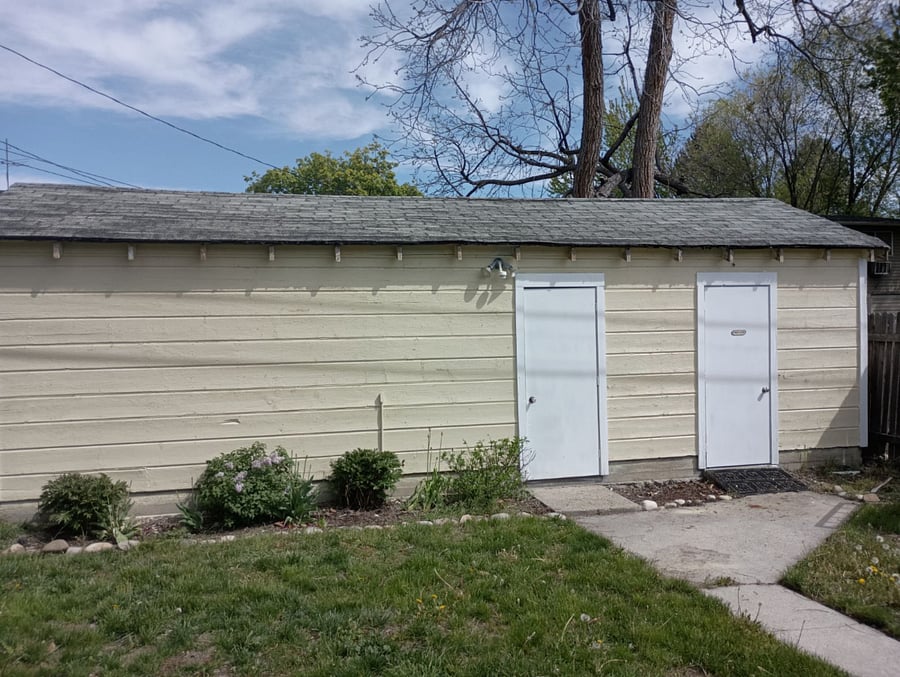 Newly painted garage!