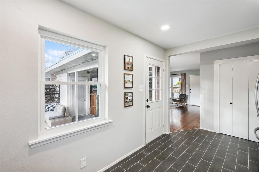 Inviting outdoor views from the kitchen.
