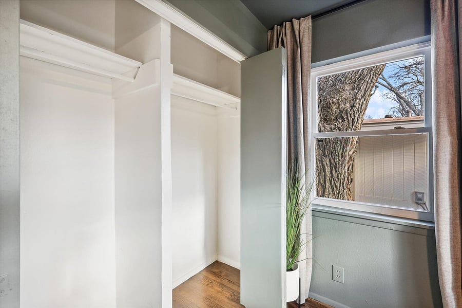 Spacious closet.