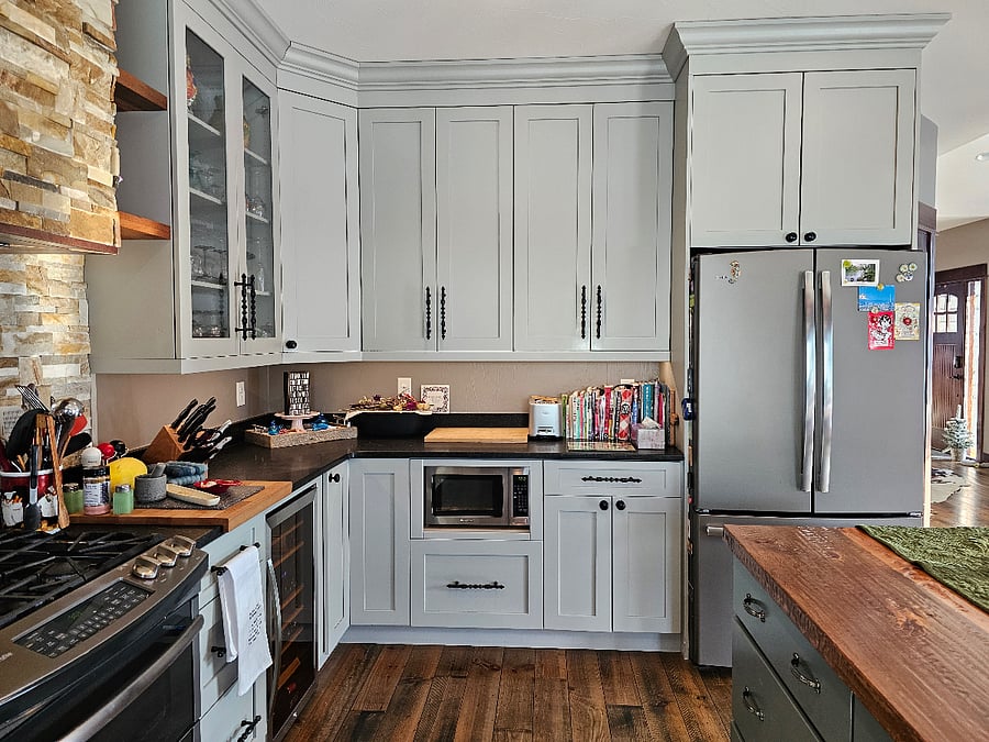 Another view of the upstairs kitchen available for your use.