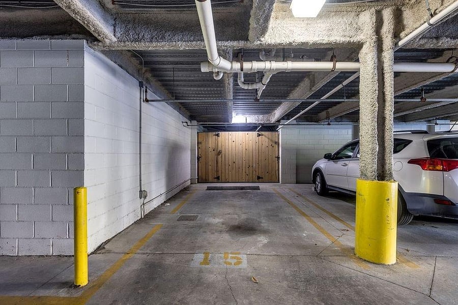 Covered garage designated space