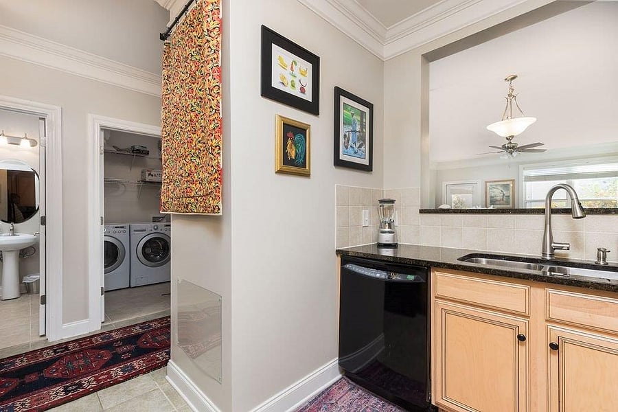 looking into the laundry room from the kitchen