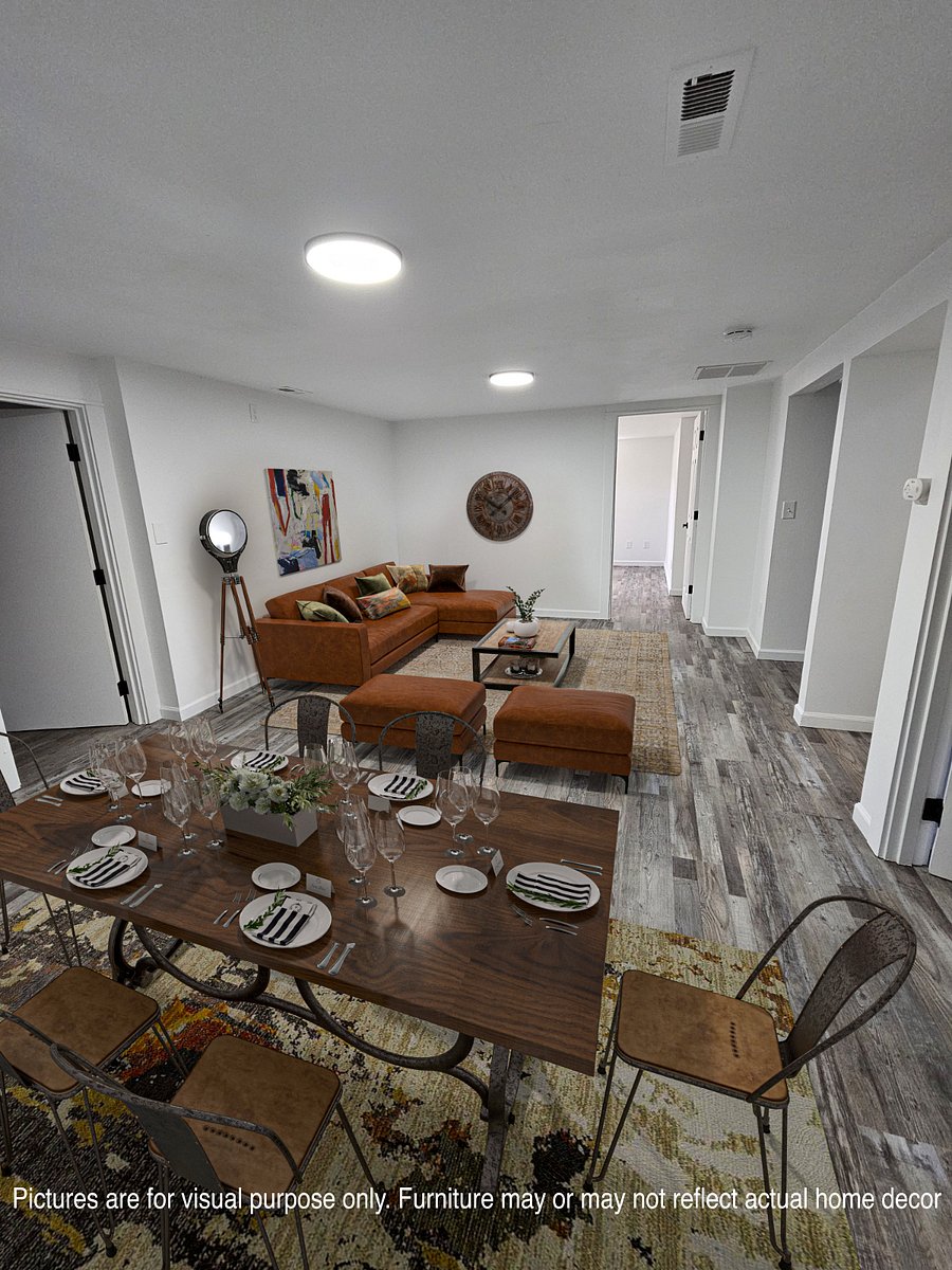 downstairs living room/common area