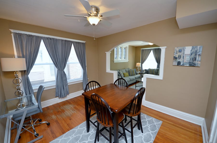 Dining Room With Dining Table, Desk & Office Chair 