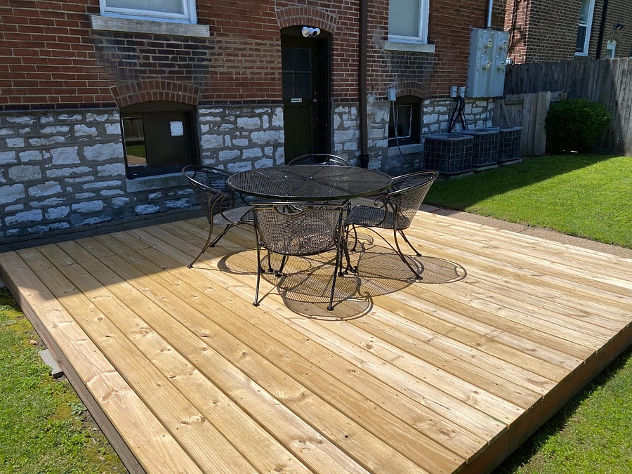 Backyard Patio. This Space Is Shared With The Four Apartments In The Building.