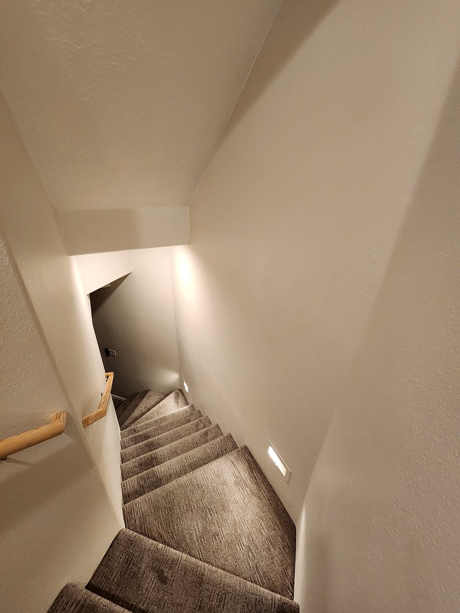 Stairway to basement apartment.