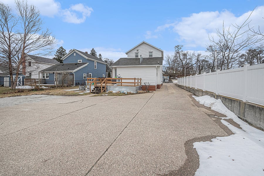 Back yard and private parking