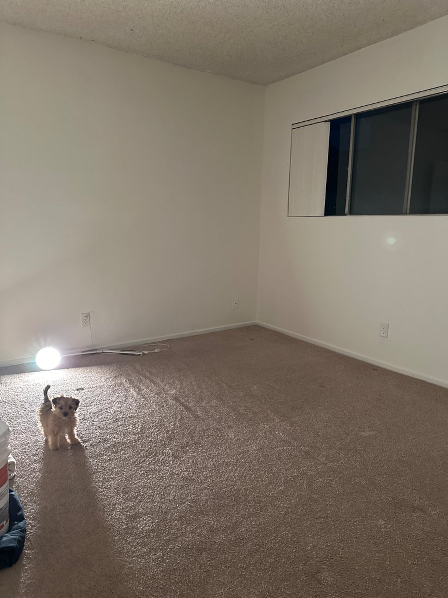 The bedroom will have a blackout curtains, bed and sliding room doors with mirrors for the closet. Tv is available.