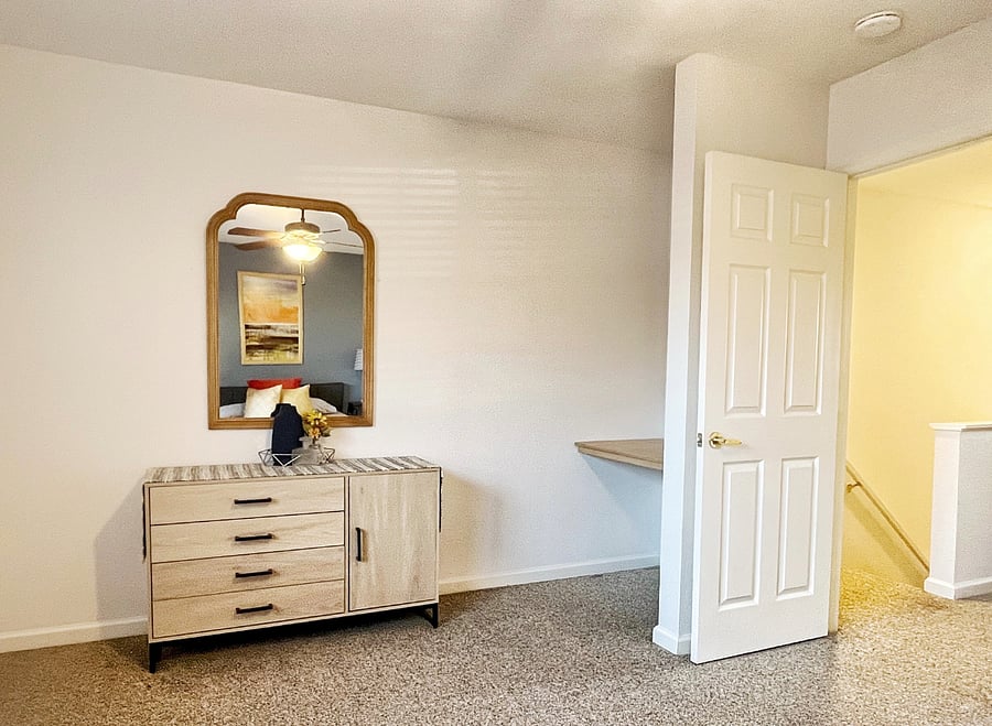 Master Bedroom Upstairs with Wide Closet, Dresser & Desk