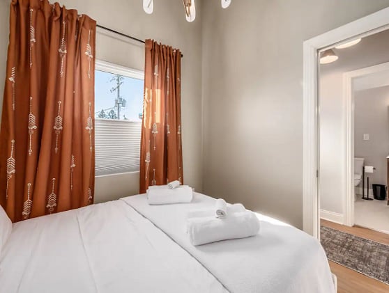 Room darkening curtains for a great night of sleep!
