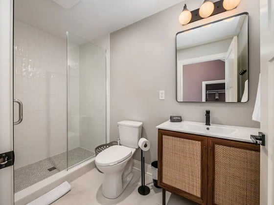 There are two bathrooms in this home!