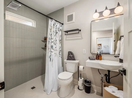 Enjoy a luxury shower experience, equipped with shampoo, conditioner, soap, and lotion!