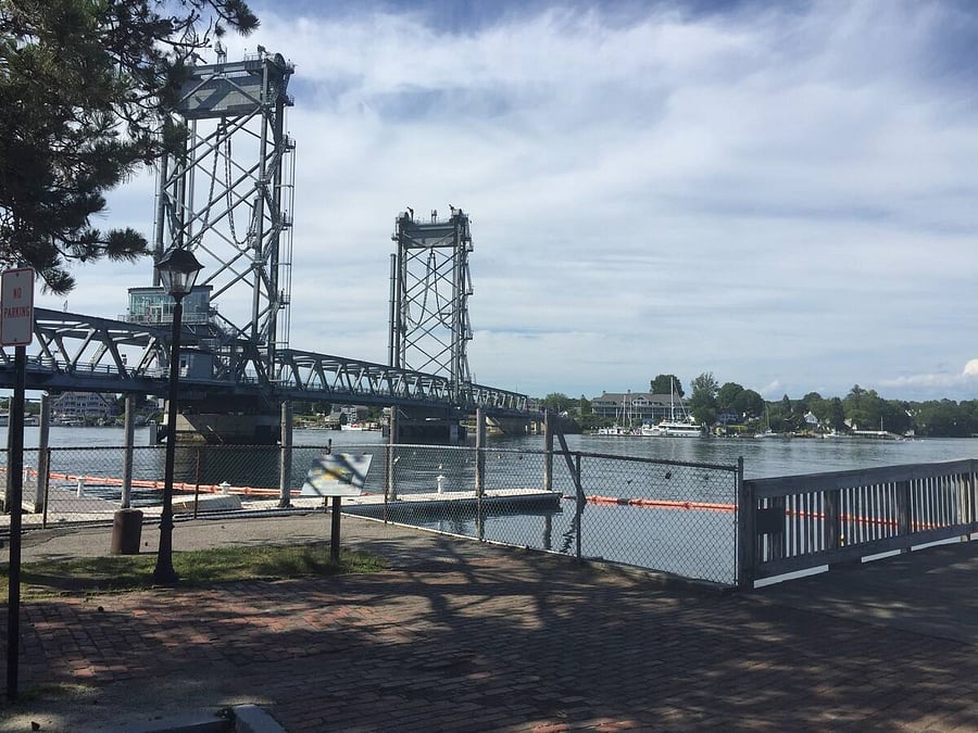 Walk over the bridge from Portsmouth to Kittery, ME