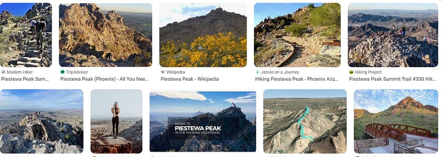 22 Minutes Camel Back Mountain - Echo Trail (Source Google)